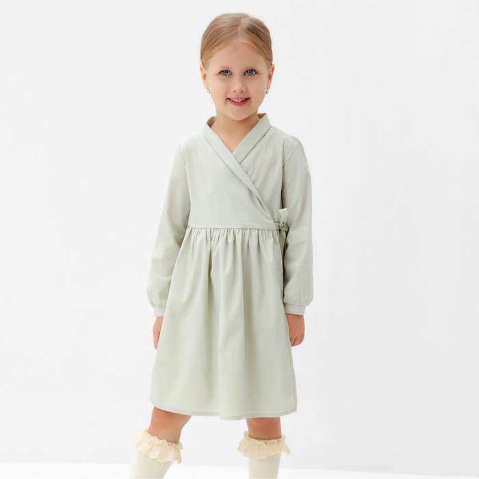 Платье для девочки MINAKU: Cotton collection цвет фисташковый, рост 104 см
