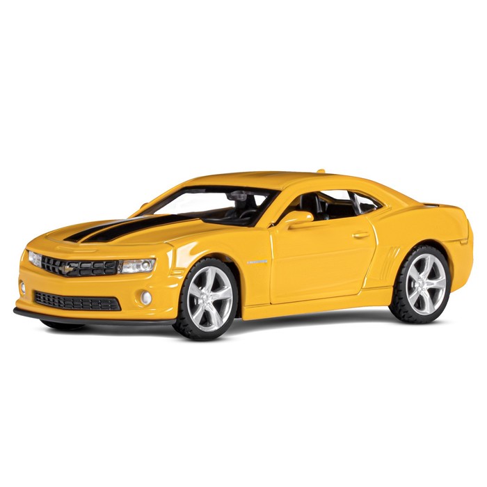 фото Машина металлическая chevrolet camaro ss, 1:43, открываются двери, инерция, цвет жёлтый автопанорама