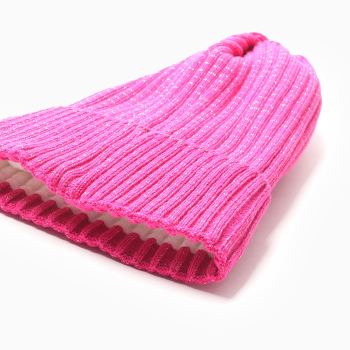 Комплект для девочки (шапка, снуд), цвет малиновый, размер 48-52