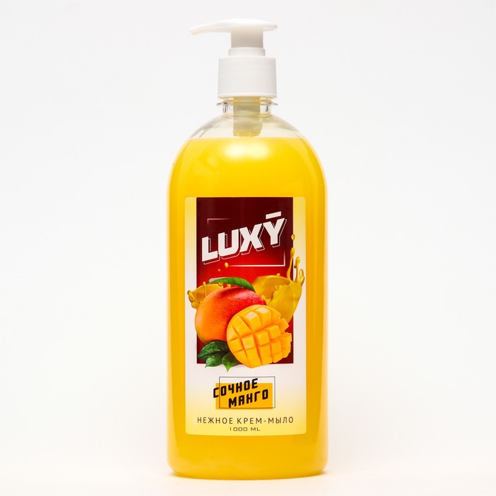 Крем-мыло жидкое Luxy сочное манго с дозатором, 1 л крем мыло жидкое luxy сочное манго с дозатором 1 л