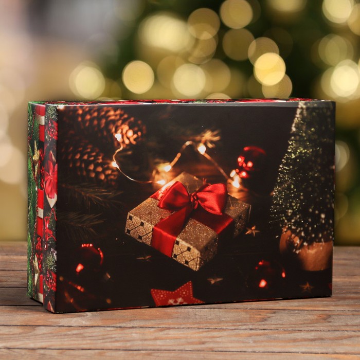 Коробка складная, крышка-дно,Новогодний подарок 30 х 20 х 9 см коробка складная крышка дно merry christmas 30 х 20 х 9 см