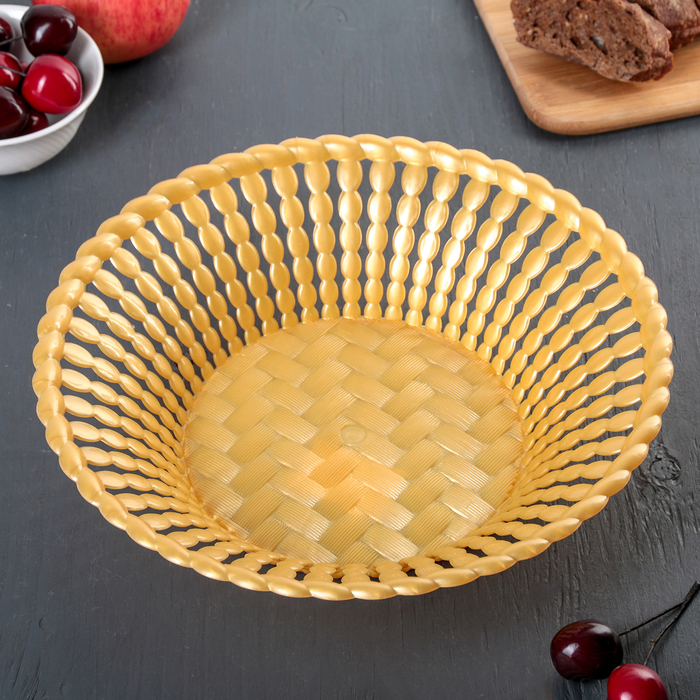 Сухарница d=26 см "Бусинки", цвета МИКС