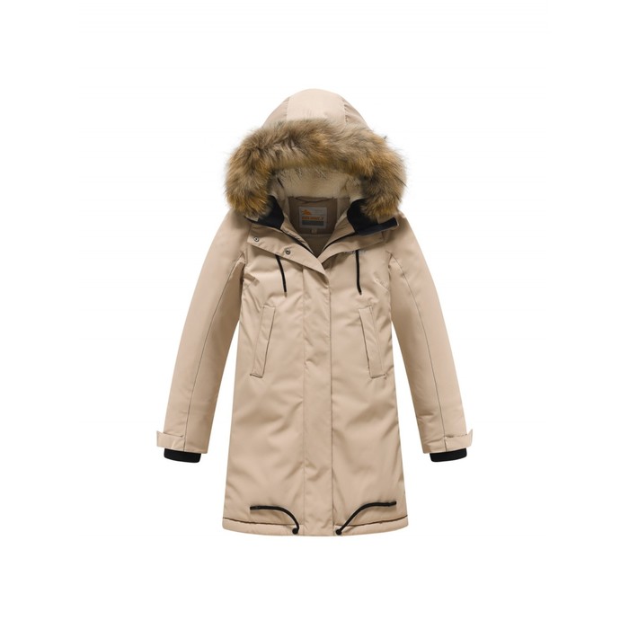 Парка зимняя для девочки, рост 146 см, цвет бежевый куртка зимняя удлиненная для девочки рост 146 см