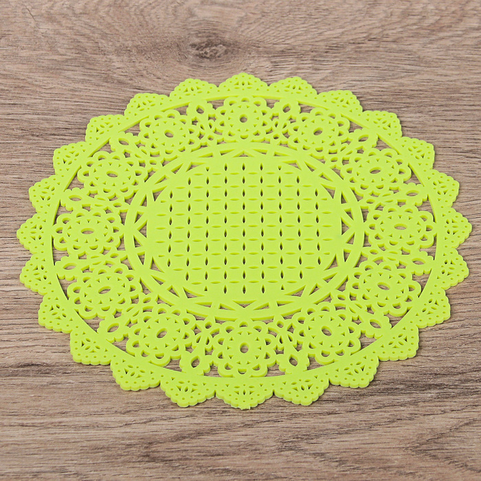 Набор подставок под горячее, 2 шт, 16 см "Ажур", цвета МИКС