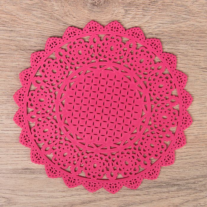 Набор подставок под горячее, 2 шт, 16 см "Ажур", цвета МИКС