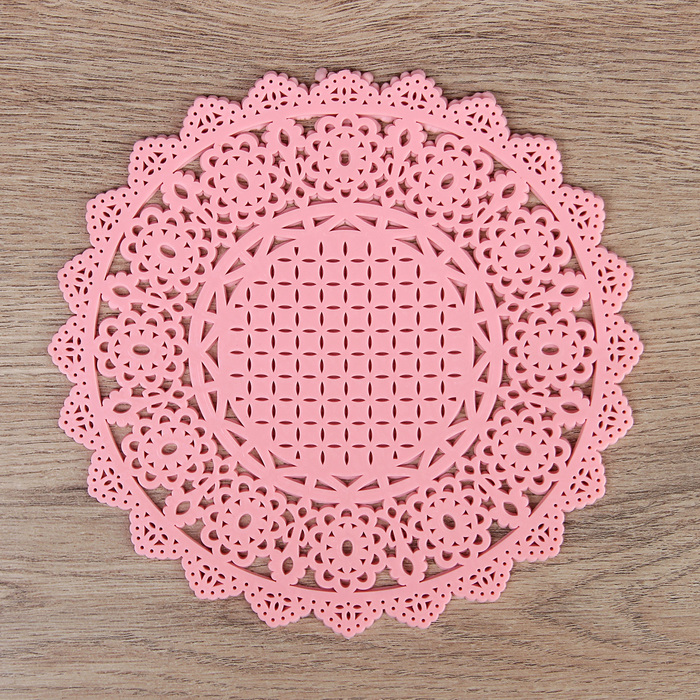 Набор подставок под горячее, 2 шт, 16 см "Ажур", цвета МИКС