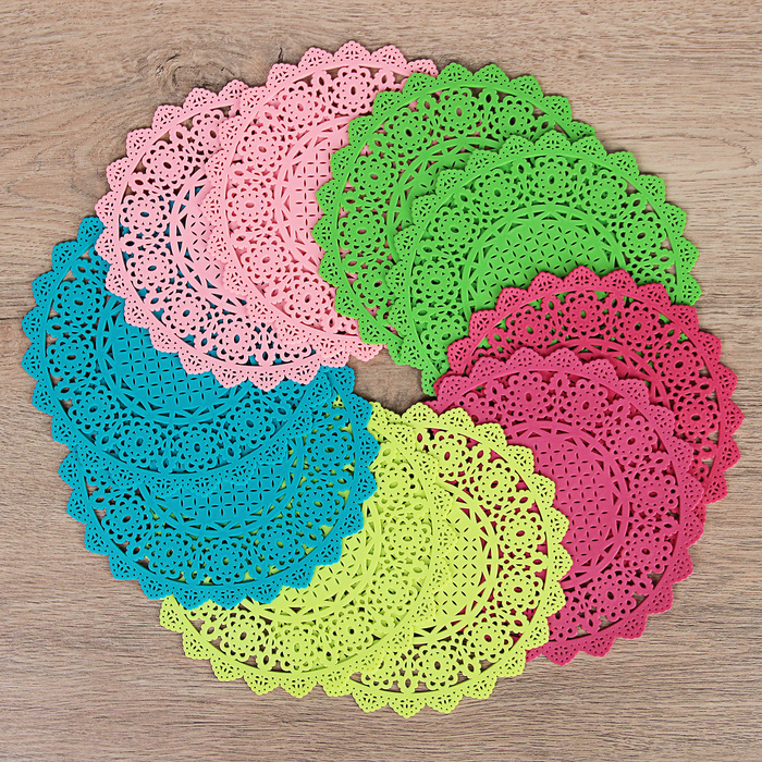 Набор подставок под горячее, 2 шт, 16 см "Ажур", цвета МИКС