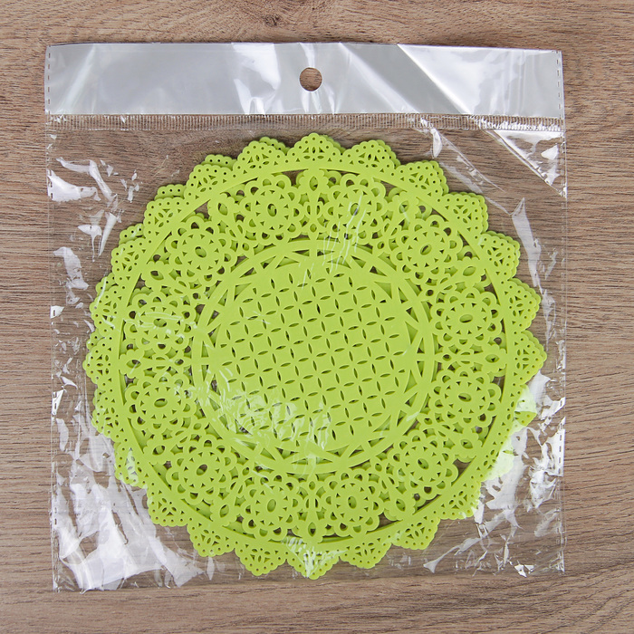 Набор подставок под горячее, 2 шт, 16 см "Ажур", цвета МИКС