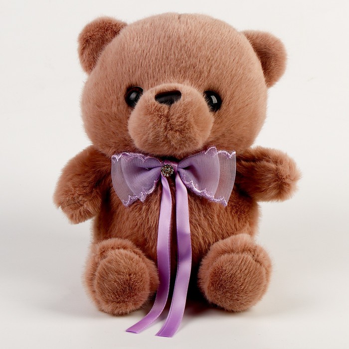 Мягкая игрушка «Медведь» с бантиком, 22 см, цвет бежевый мягкая игрушка медведь с бантиком в горох 26 см цвет бежевый