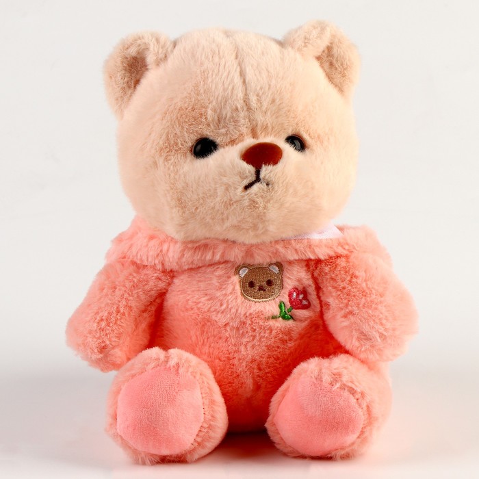 Мягкая игрушка «Медвежонок» в костюме, 23 см, цвет розовый