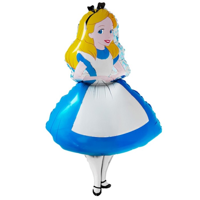 Шар фольгированный 42 «Девочка Алиса», фигура шар фольгированный 42 сердце контур фигура градиент