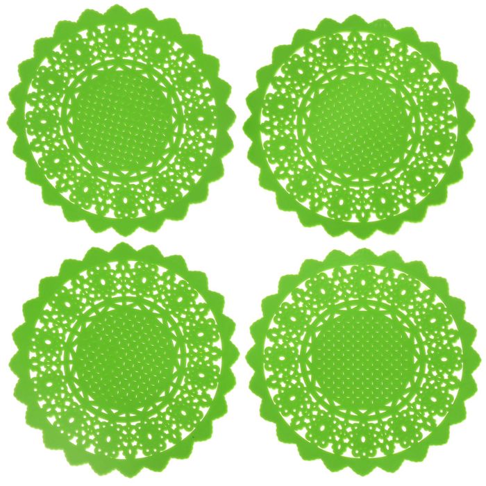 Набор подставок под горячее, 4 шт, 10 см "Ажур", цвета МИКС