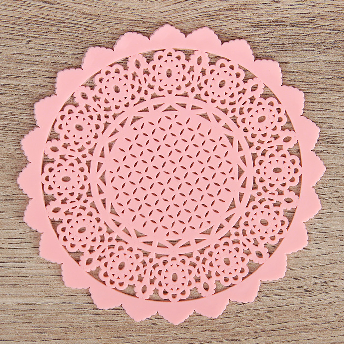 Набор подставок под горячее, 4 шт, 10 см "Ажур", цвета МИКС