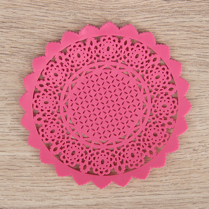 Набор подставок под горячее, 4 шт, 10 см "Ажур", цвета МИКС