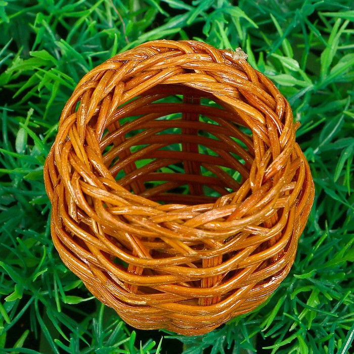 Кашпо «Бочонок», D=6 см, H=5 см, бамбук