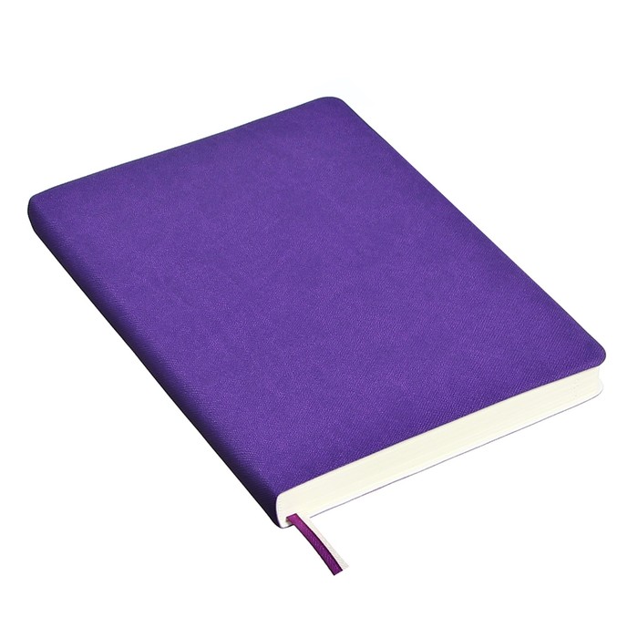 фото Ежедневник датированный 2024 a5 176 листов, devente.nobile, мягкая обложка из искусственной кожи, ляссе, кремовый блок 70 г/м2, фиолетовый