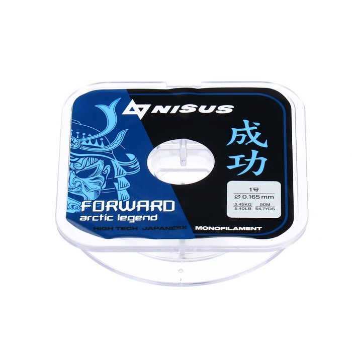 

Леска Nisus FORWARD ARCTIC LEGEND, диаметр 0.165 мм, тест 2.45 кг, 50 м, Nylon Transparent