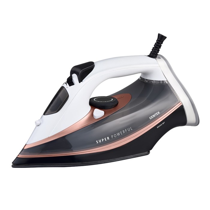 

Утюг Centek CT-2346 White, 3000 Вт, керамика, 380 мл, капля-стоп, пар. удар,