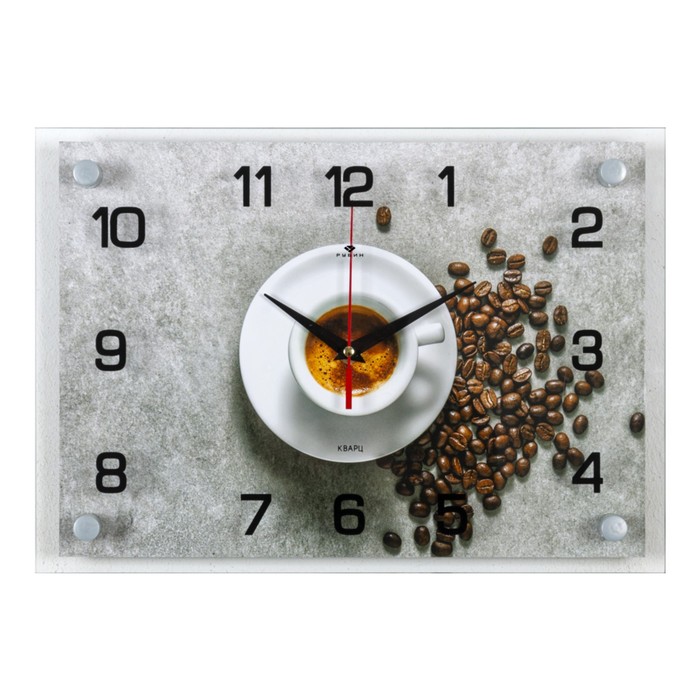 Часы настенные, интерьерные: Кухня, Кофе, 36 х 25.5 см