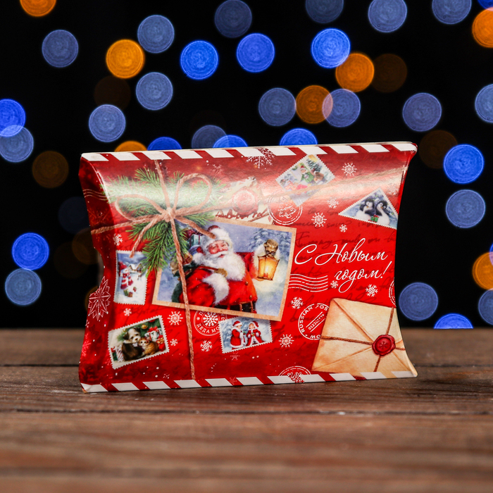 Коробка самосборная  Дед Мороз 11 х 8 х 2 см подарочная коробка весёлый дед мороз 11 х 6 х 11 см