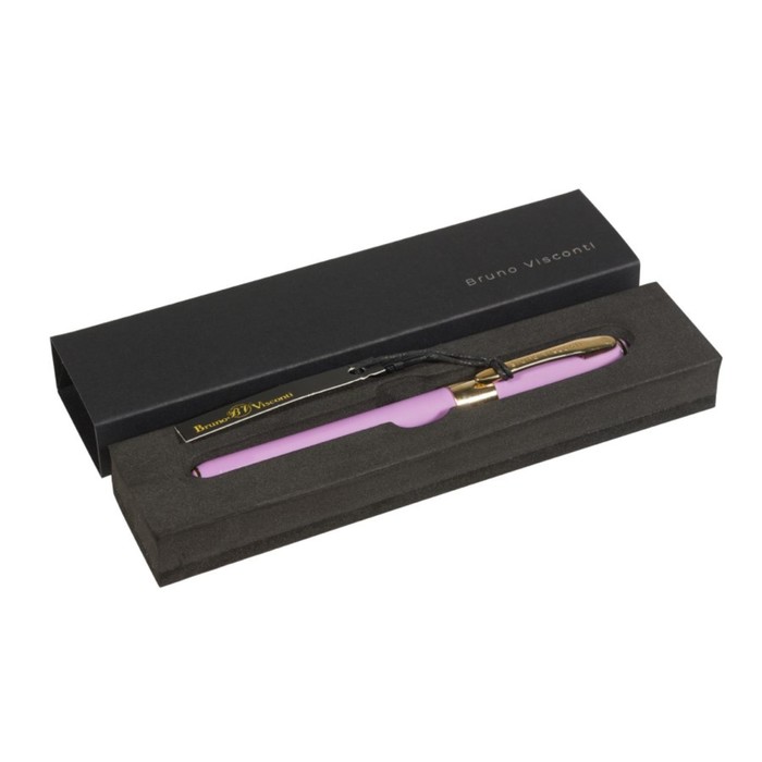 

Ручка шариковая, 0.5 мм, BrunoVisconti MONACO, стержень синий, корпус Soft Touch сиреневый, в футляре