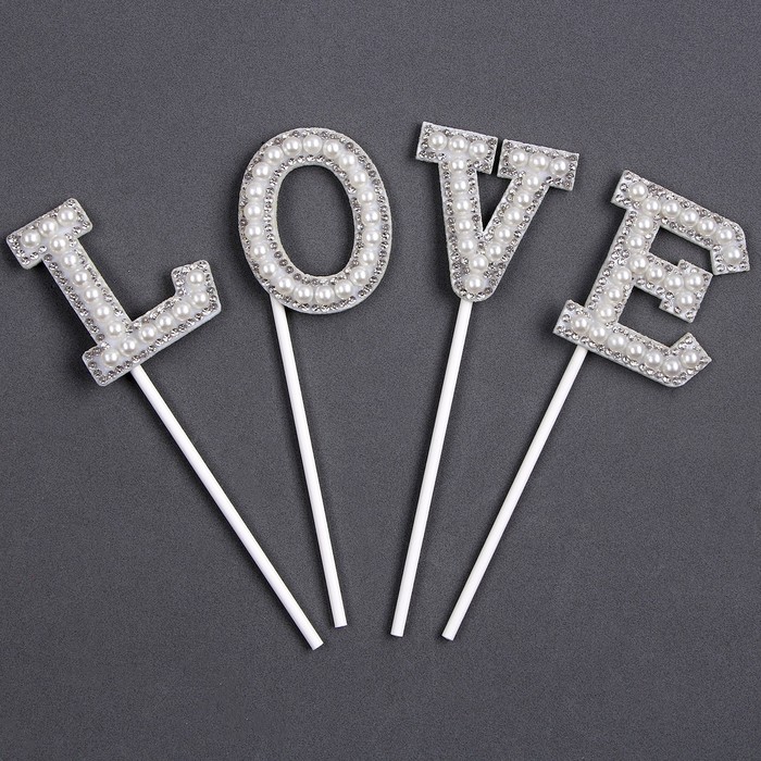 

Набор для украшения LOVE, цвет белый