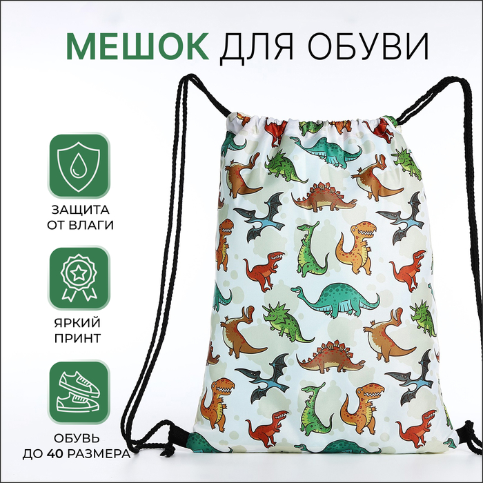 

Мешок для обуви на шнурке, цвет бежевый/разноцветный