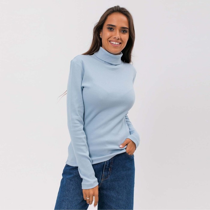 

Водолазка женская, цвет ярко-голубой, размер L (46)