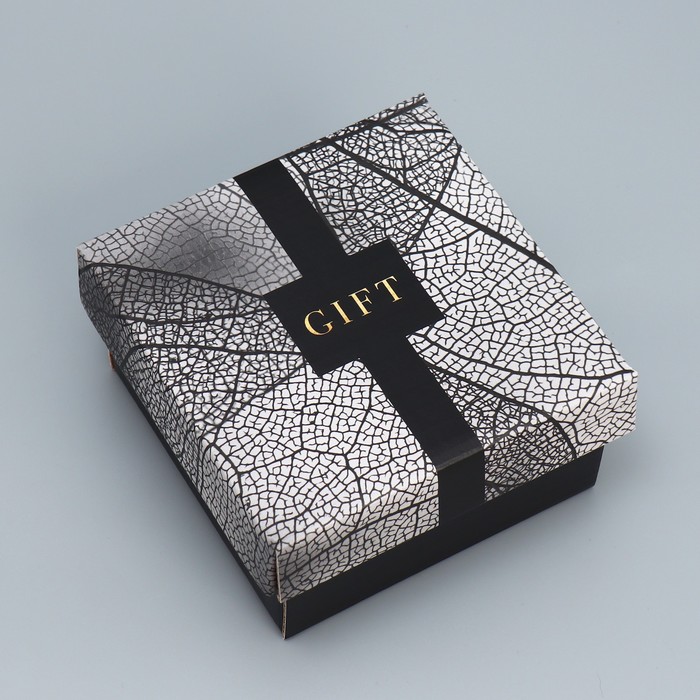 Коробка подарочная складная, упаковка, «Gift», 12 х 12 х 6.5 см