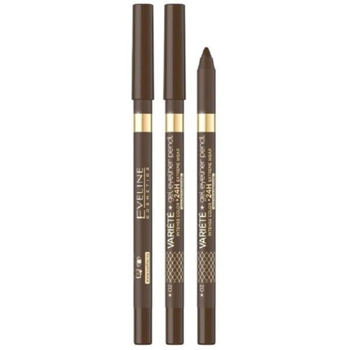 

Карандаш для глаз Eveline Variété Gel, гелевый, водостойкий, 02 brown