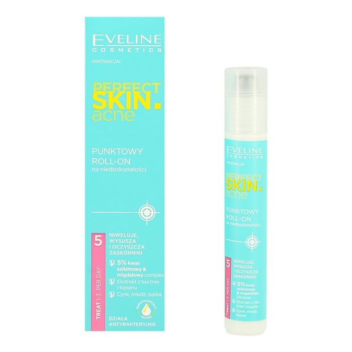 Гель-ролик против несовершенств кожи Eveline Perfect Skin Acne, 15 мл eveline скраб паста маска eveline perfect skin acne против несовершенств 75 мл