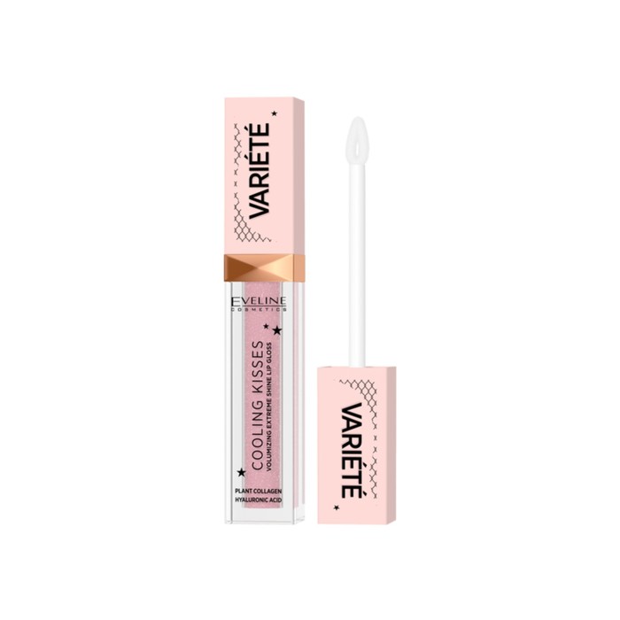 

Блеск для губ Eveline Variété Cooling Kisses, тон 02, с охлаждающим эффектом, 6.8 мл