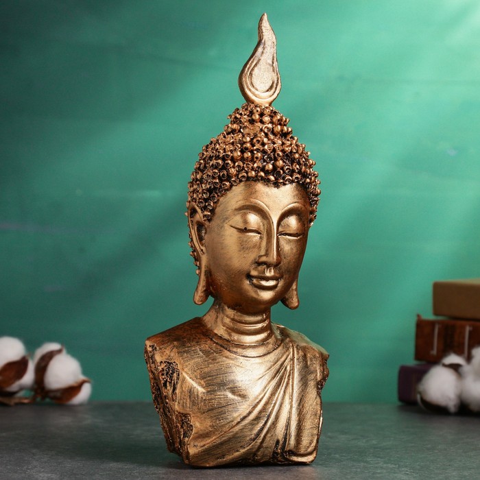 Фигура Бюст Будды бронза, 26см бюст есенина фигура статуэтка гипс 12 см бронза