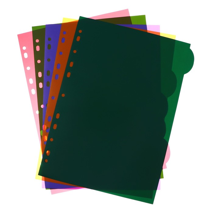 Разделитель листов A4 (245 x 305 мм) цветовой, 5 листов, 