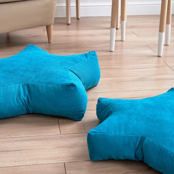 фото Декоративная подушка «старс», размер 65х65х20 см, цвет бирюзовый pasionaria