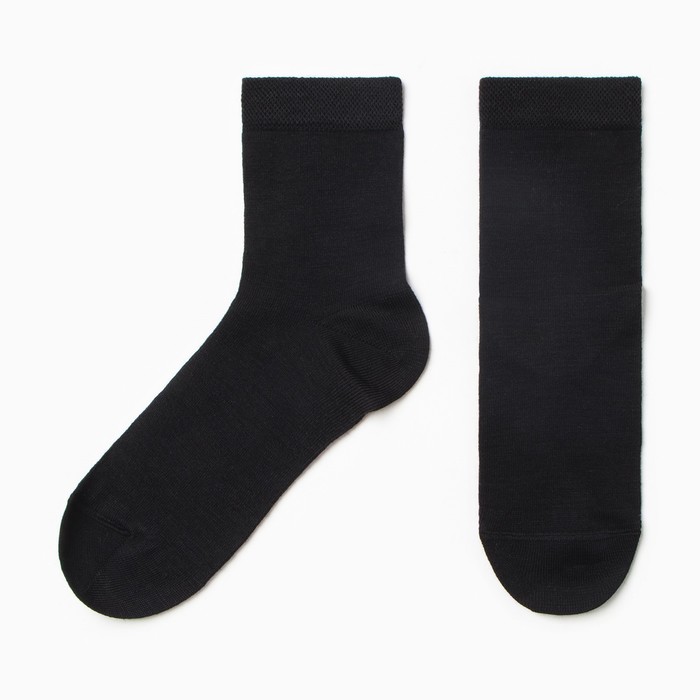Носки мужские, цвет чёрный, размер 25-27