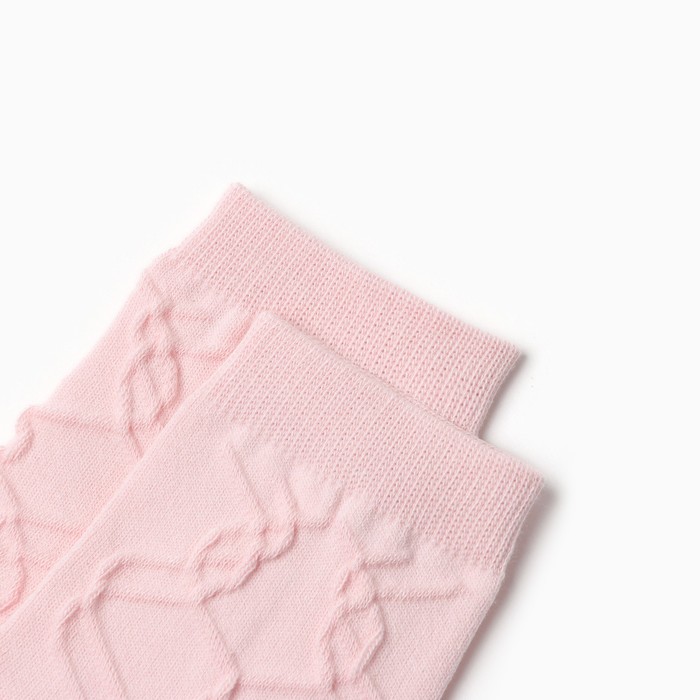 Носки женские шерстяные, цвет розовый, размер 23-25
