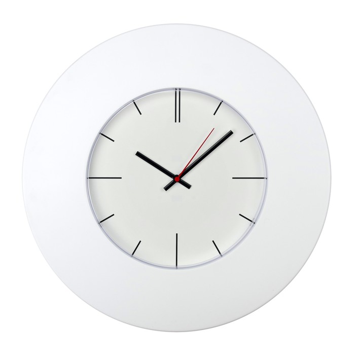 Часы настенные, серия: Интерьер, дискретный ход, d-37 см, широкий белый обод часы настенные герб дискретный ход d 29 см бордовый обод