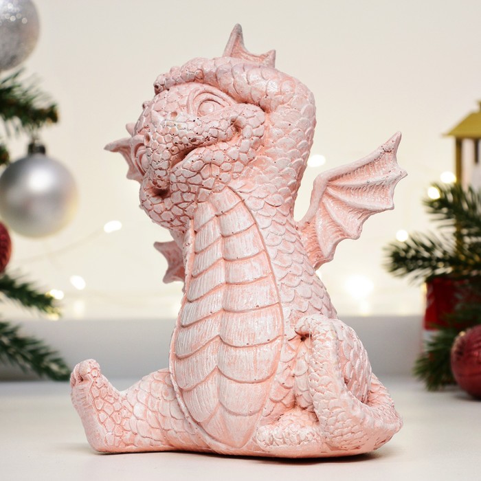 

Фигура "Дракончик игривый" розовая, 12х17см