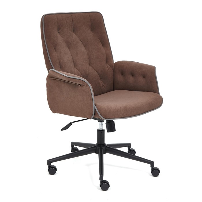 Кресло руководителя MADRID флок, коричневый, 6 кресло tetchair madrid флок черный 35
