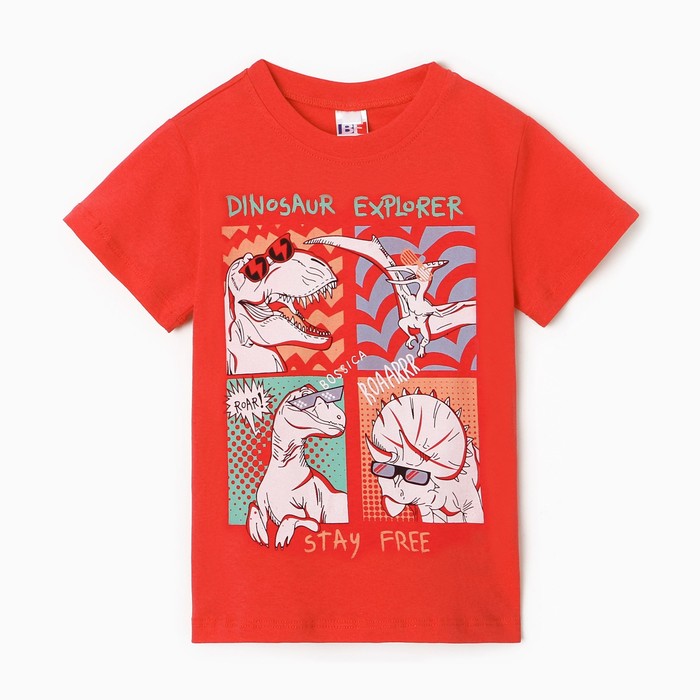 

Футболка для мальчика, цвет красный, рост 128 см