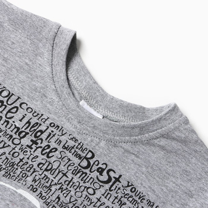 

Футболка для мальчика, цвет серый меланж, рост 104 см