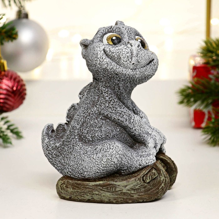 

Фигура "Дракончик Чика" серая, 7х8х13см