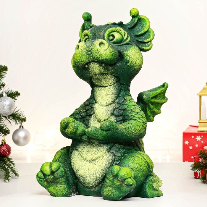 

Фигура "Дракончик Мика" зеленая, 30х28х44см