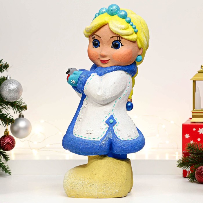 

Фигура "Снегурочка в голубом" 17х17х37см
