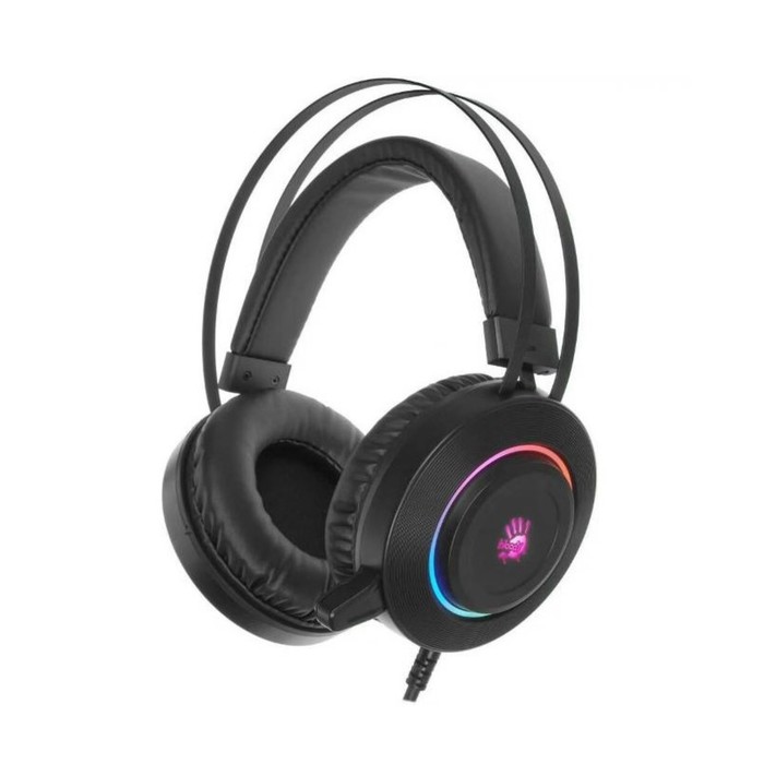 Наушники A4Tech Bloody G521, игровые, микрофон, USB, 2.3м, подсветка, чёрные