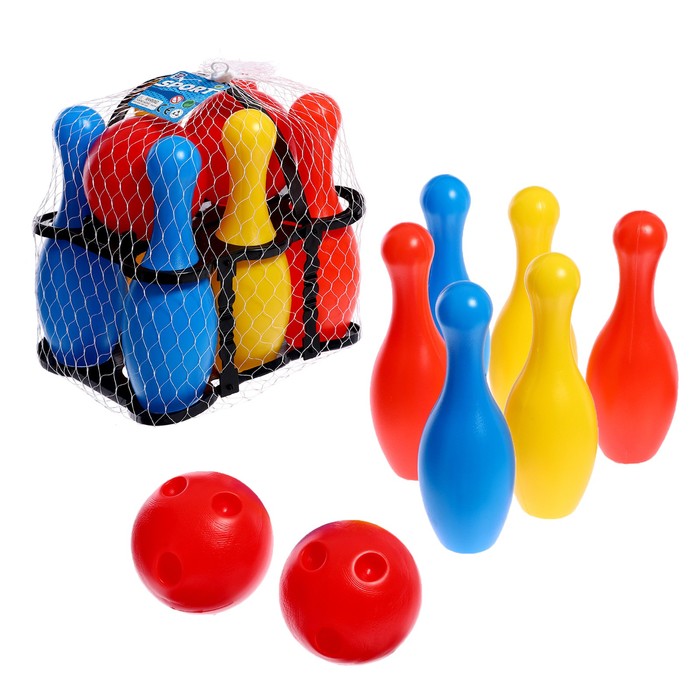 Боулинг «Страйк», 6 кеглей, 2 шара боулинг yako toys 6 кеглей и 2 шара минимания ф85553