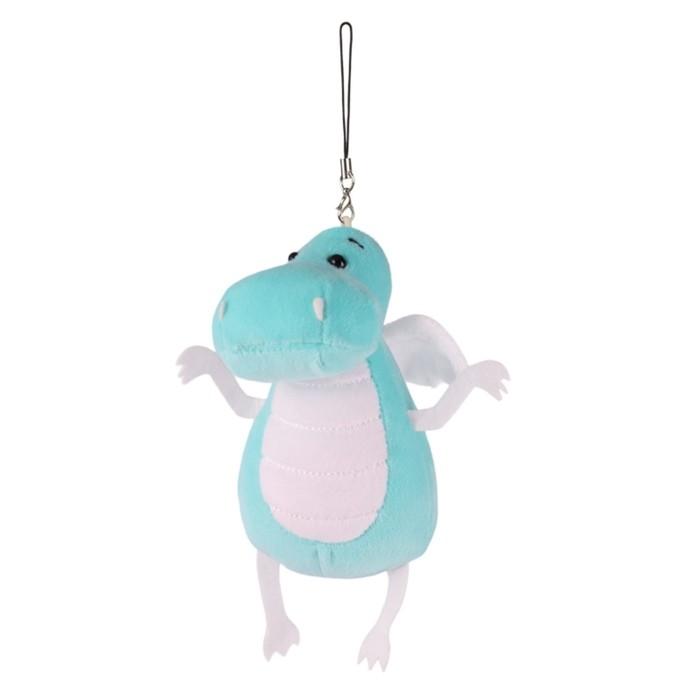 фото Мягкая игрушка «дракончик», бело-голубой животик, 13 см maxitoys luxury