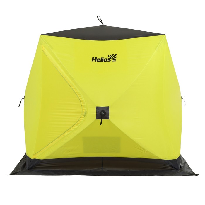 палатка зимняя утепленная helios куб premium 1 8х1 8 желтый серый hs wsci p 180yg Палатка зимняя утепленная Helios, 1.8 х 1.8 м, цвет желтый/серый (HS-WSCI-180YG)