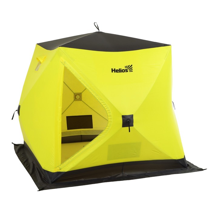 фото Палатка зимняя утепленная helios, 1.8 х 1.8 м, цвет желтый/серый (hs-wsci-180yg)